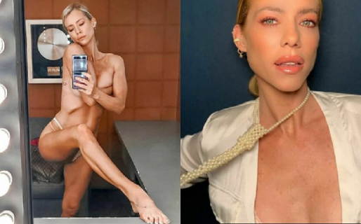 Nicole Neumann al rojo vivo: vestido largo escotado y tajo “a lo Angelina Jolie“