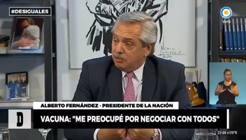 Alberto Fernández: “No me animaría a decir que una vacuna es mejor que otra”