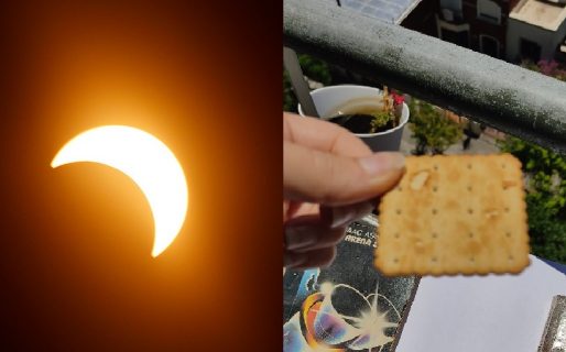 Un colador o una galletita: los insólitos objetos utilizados para ver el eclipse solar