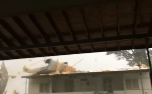 Impresionantes imágenes: un tornado sacudió La Pampa, donde las ráfagas llegaron a 109km/h