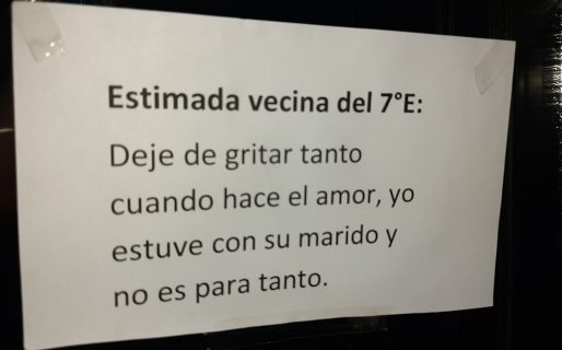 Le pidió a su vecina que no gritara tanto cuando hacía el amor: “Estuve con tu marido y no es para tanto”