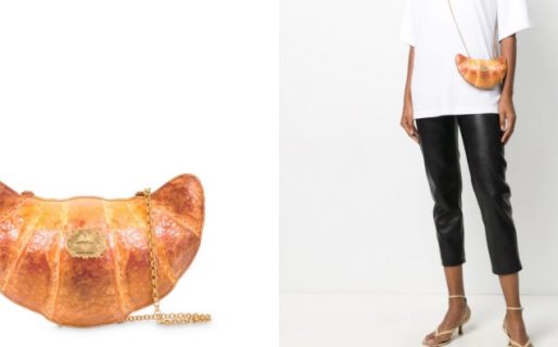 Una cartera de diseñador con forma de medialuna de manteca que cuesta casi 150 mil pesos