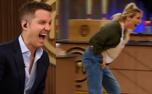 Vicky Xipolitakis quedó en bombacha en medio del programa