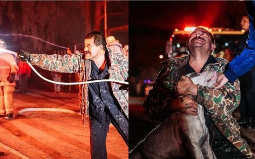 La conmovedora imagen de un hombre sordo mudo que logró salvar lo más preciado que tiene de un incendio