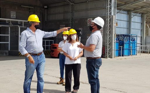 Menna visitó la planta elaboradora de hidrógeno y resaltó la importancia del recurso
