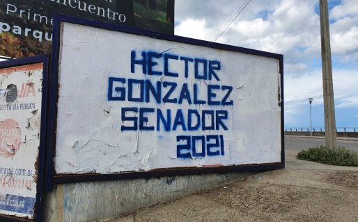 Comodoro: «Héctor González senador 2021» las pintadas que aparecieron en la ciudad