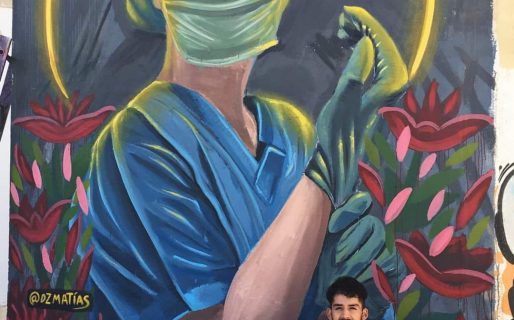 Comodoro ya tiene el mural en homenaje a los trabajadores de la salud