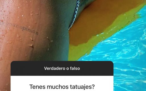 Boca abajo y en colaless (en primer plano), Sol Pérez mostró un tatuaje muy íntimo