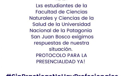 Alumnos de la UNPSJB solicitan un protocolo para poder tener clases presenciales