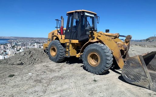 Se reinició la obra de estabilización del Cerro Chenque