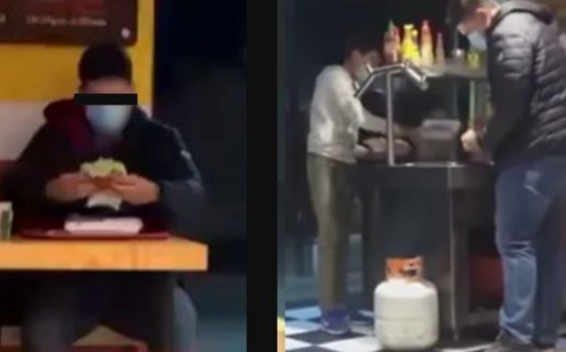 Un hombre fue grabado llevándose comida de un tenedor libre en tuppers y generó todo tipo de comentarios