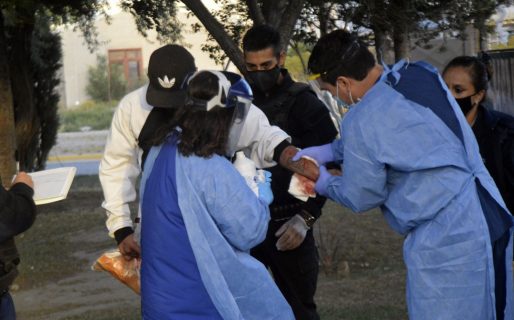 Hombre lesionado fue asistido por personal de salud