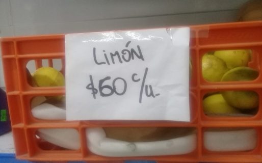 El limón se vende por unidad y a 60 pesos en Comodoro