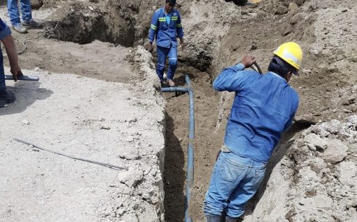 La SCPL avanza con la obra de redes de agua para Fracción 14 en la zona sur