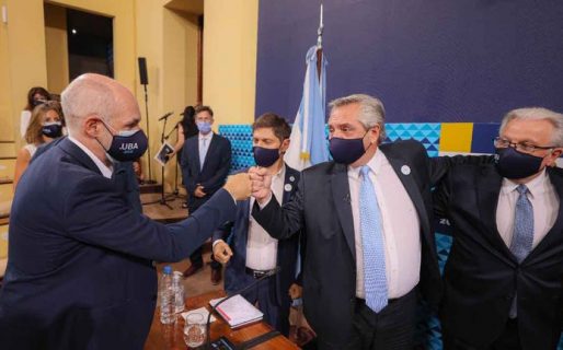 Alberto Fernández, Rodríguez Larreta y Axel Kicillof volvieron a mostrarse juntos