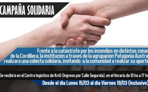 Campaña Solidaria de Petroleros Jerárquicos para colaborar con los damnificados de la Cordillera