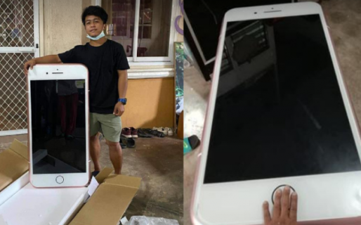 Compró un celular por internet y le llegó una mesa