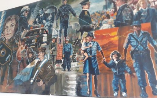 La Corriente Sur hizo una denuncia contra un mural de la comisaría de Km. 3