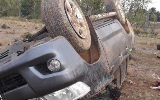 Viajaban a Río Gallegos y tuvieron un accidente en la ruta en medio de la tormenta