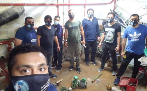 Pico Truncado: trabajadores petroleros efectuaron trabajos de mantenimiento en el Hospital