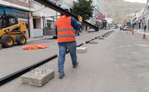 Comenzaron los trabajos de obra del Centro Comercial a Cielo Abierto en calle 9 de julio