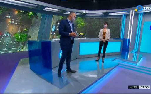 Coronavirus: conductores y periodistas comienzan a usar barbijo en la TV Pública