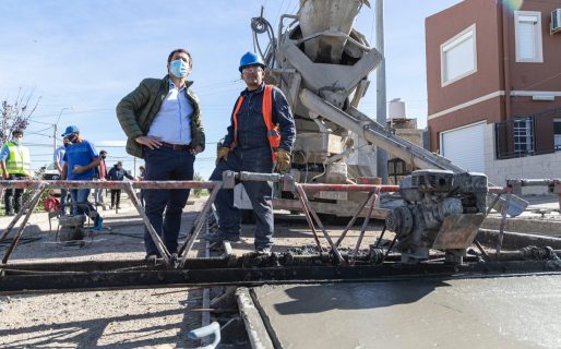 Luque supervisó el avance de las obras municipales en zona norte