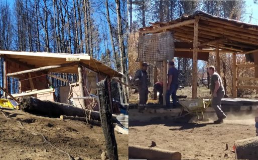 Albañiles solidarios de Bariloche ya levantaron dos casas para familias damnificadas