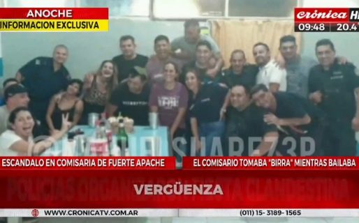 Insólito: desbarataron una fiesta clandestina en una comisaría de Fuerte Apache