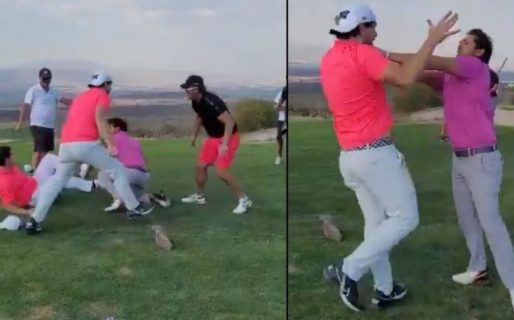 Pelea en un campo de golf