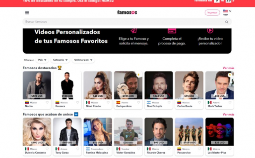 Cuánto cobran los famosos por un saludo personalizado