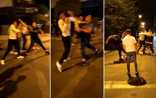 Violenta pelea entre jóvenes a la salida de un boliche de Trelew