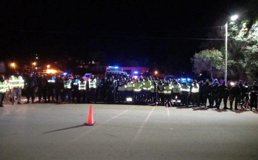 Impresionante despliegue de efectivos para hacer cumplir el horario de circulación