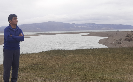 El Río Senguer, emisario de la cuenca, está prácticamente sin agua