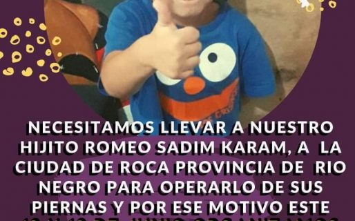 Romeo necesita operarse de sus piernas, su familia realizará una feria de empanadas