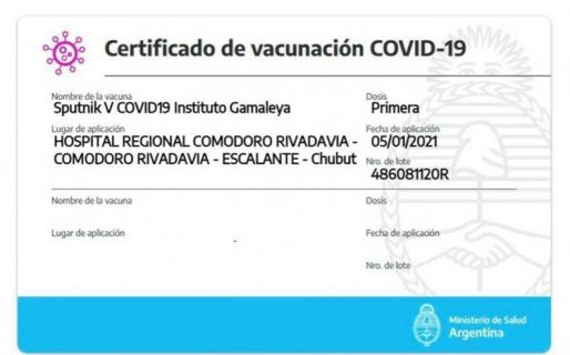 Figura como que ya recibió la primer dosis pero nunca se vacunó