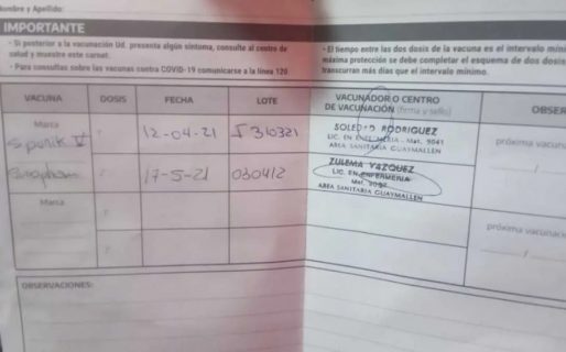 Le colocaron una dosis de Sputnik V y una de Sinopharm