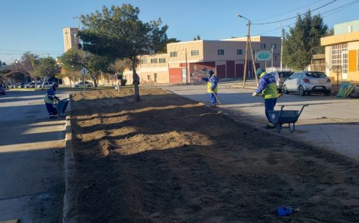 Urbana y la Municipalidad restauraron bulevar del Barrio 9 de Julio