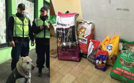 Juntaron más de 100kg de alimento en 24hs para Centinela, el agente perruno de la Seccional Primera