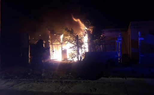 Feroz incendio de vivienda en el barrio Ceferino