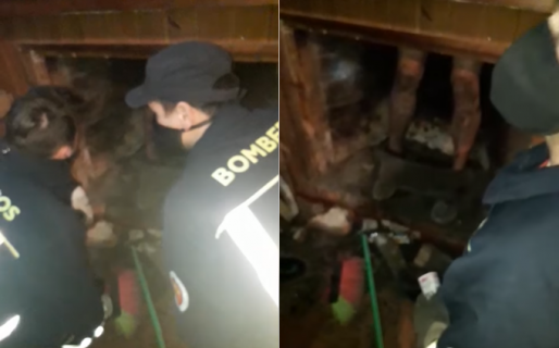 Video: Quiso escapar por una chimenea cuando llegó el esposo de su amante, pero quedó atrapado