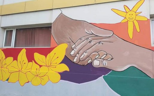 Mural dedicado a los pacientes pediátricos oncológicos