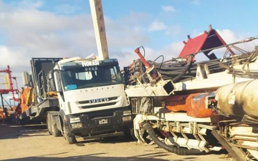 Se desplomó un equipo de YPF que era transportado en Santa Cruz