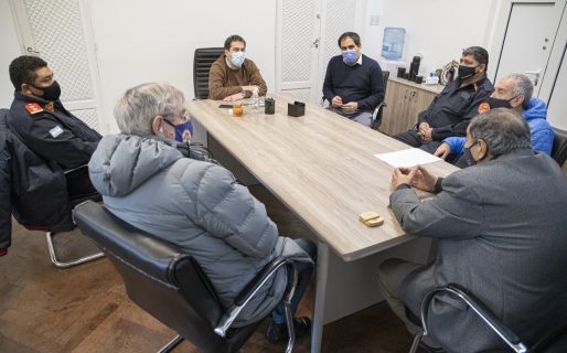 Reunión entre el intendente y bomberos voluntarios