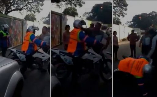 Un hombre derribó de una trompada a un agente de tránsito