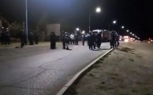 Cortan la ruta 3 en el ingreso a Caleta Olivia