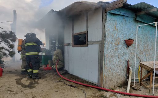 Incendio en una vivienda del Barrio Sismográfica