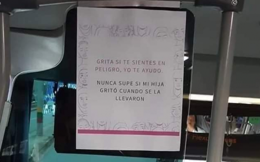 El demoledor cartel colocado por un chofer para ofrecer ayuda a las mujeres
