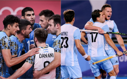Mañana de hombres: Grandes remontadas de Argentina en hockey y vóley
