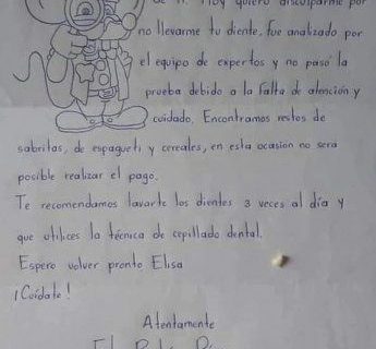 «No será posible realizar el pago»: La carta del Ratón Pérez a un niña que causó polémica en las redes